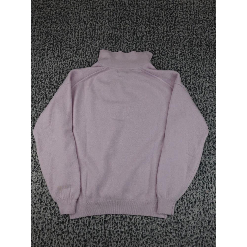Naadam Polo Sweater Womens Small Lilac 100% Cashmere V-Neck Long Sleeve - Picture 6 of 8